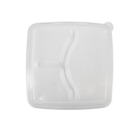 9" SQUARE 3-SECTION PET DOME LID
