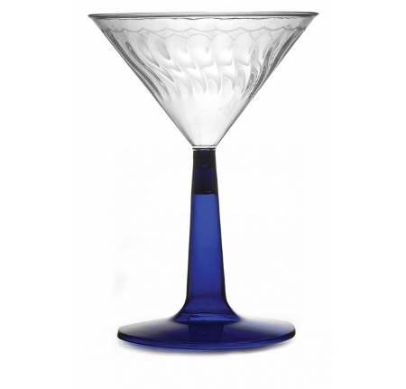 6 oz Martini Glass with Blue Base
