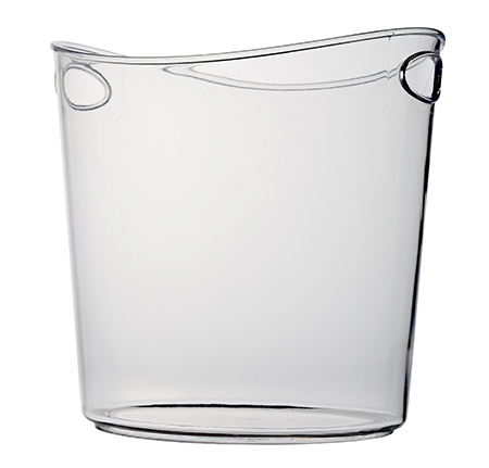 1 Gallon Oval Ice Bucket, Clear