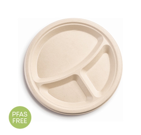 10" - 3 SECTION ROUND PLATE - PFAS FREE