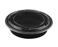 Fineline Settings 17CPSB48S3, 8x8-Inch 48 Oz 3-Section PP Square Bowl with  Lid, 100/CS