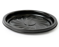 Fineline Platter Pleasers 3581-BK 18 x 18 Plastic Black Square Tray